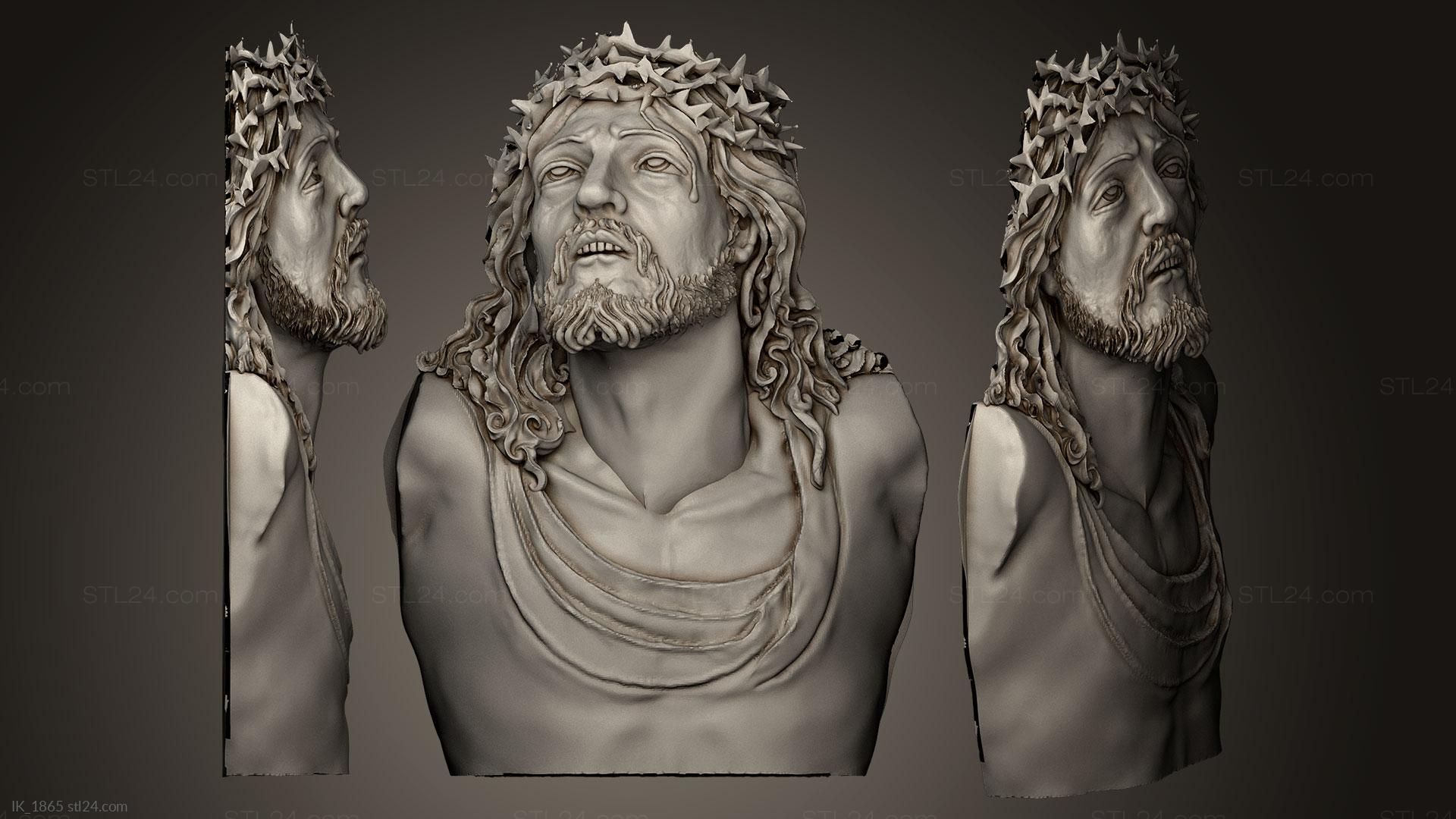 Иконы (Иисус Христос, IK_1865) 3D модель для ЧПУ станка